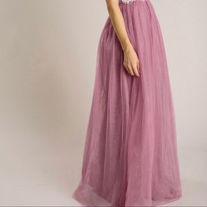 Morning lavender anabelle mauve maxi skirt